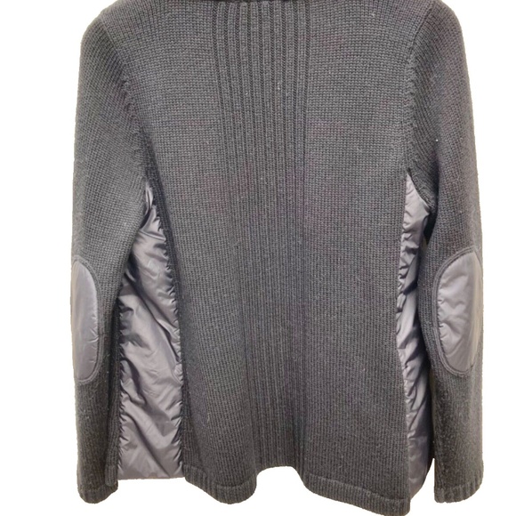 Eileen Fisher 100% Merino Wool Full Zip Sweater Jacket Coat Womens Medium Black - Picture 3 of 7